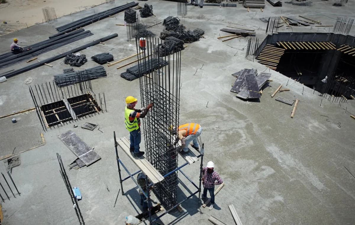 Construction site conditions documented for a worker injury claim