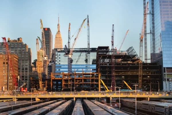 Crane at construction site