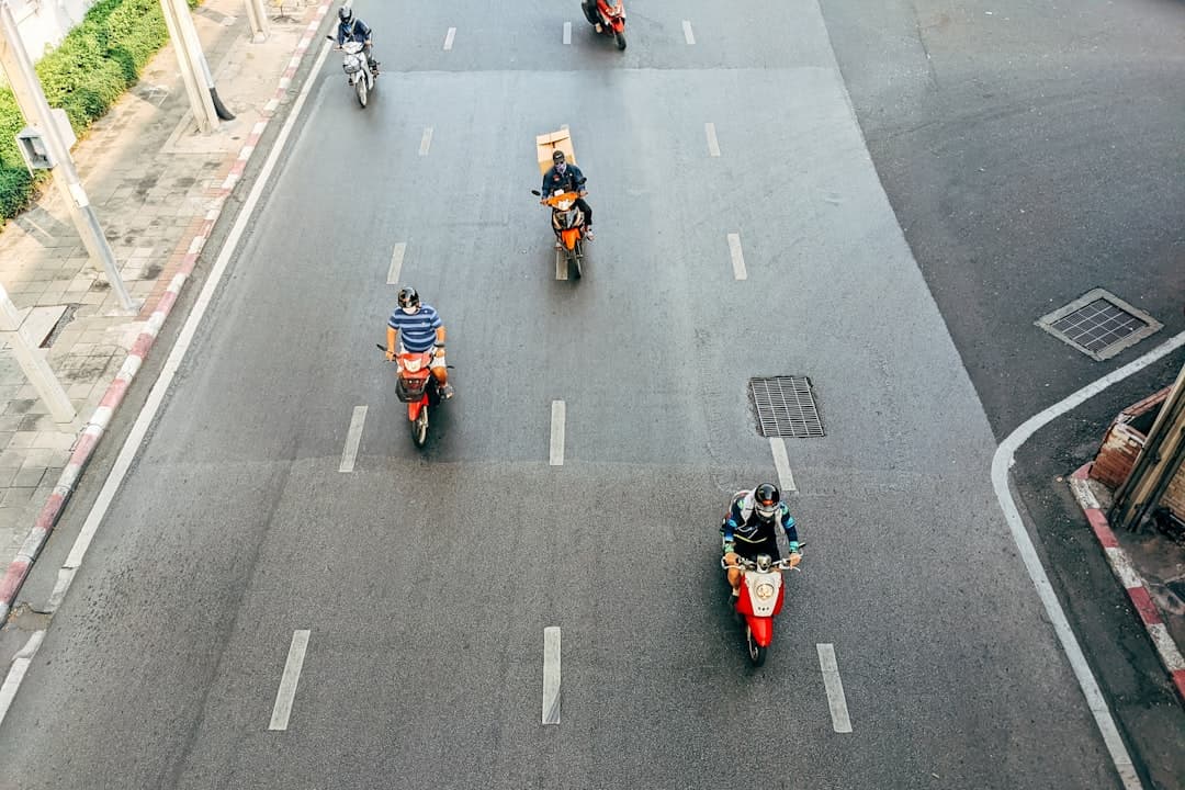Motorcycle Group on Street