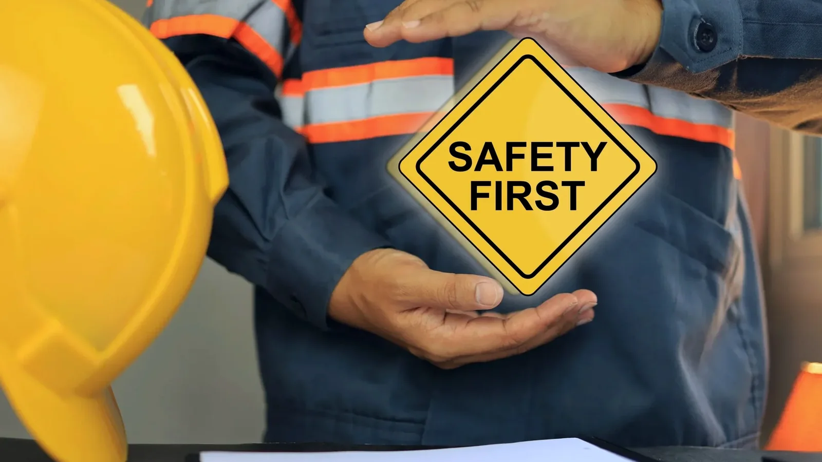 Work accident third-party evidence review at a construction site