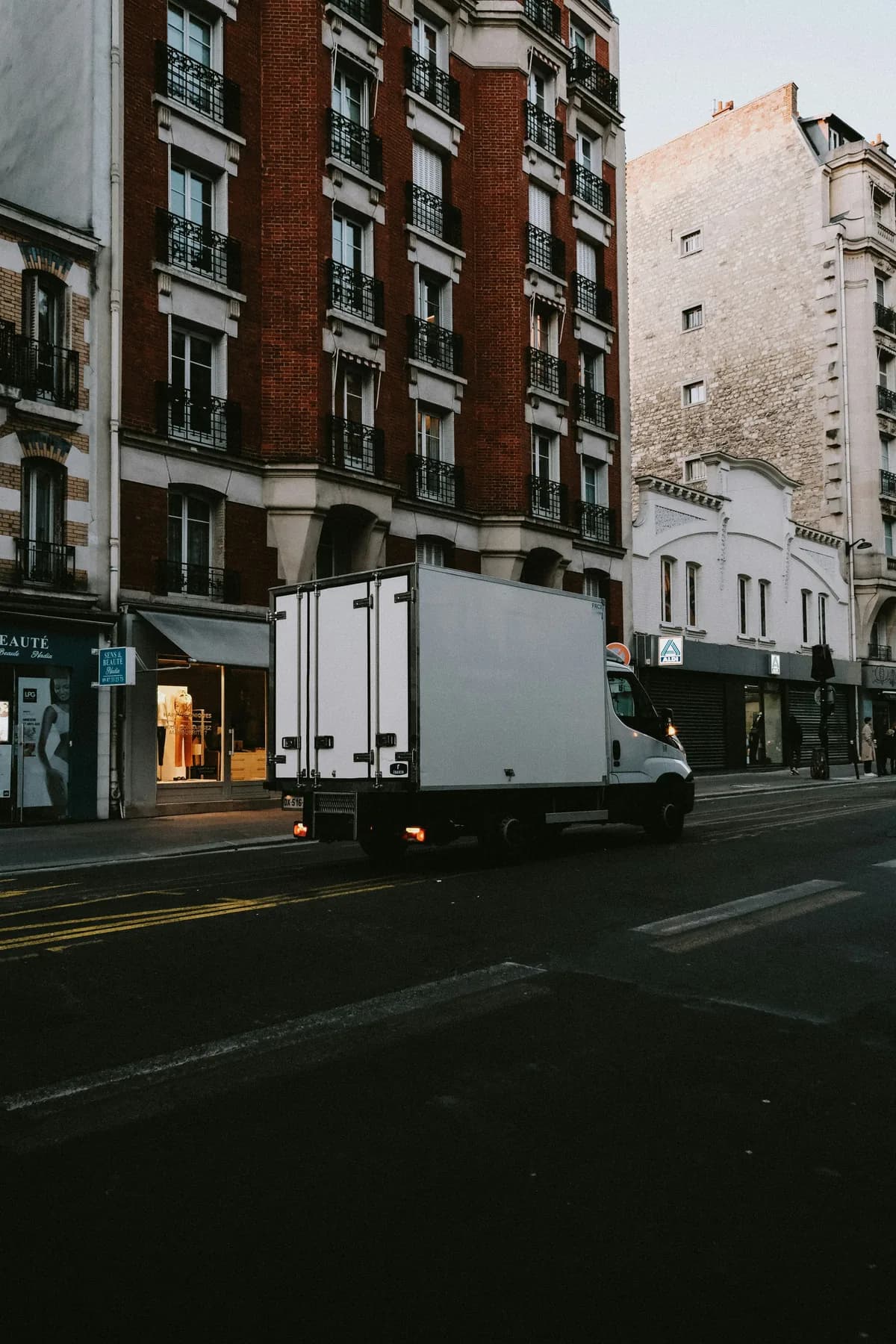 Commercial delivery truck on a New York street representing truck accident evidence and liability issues