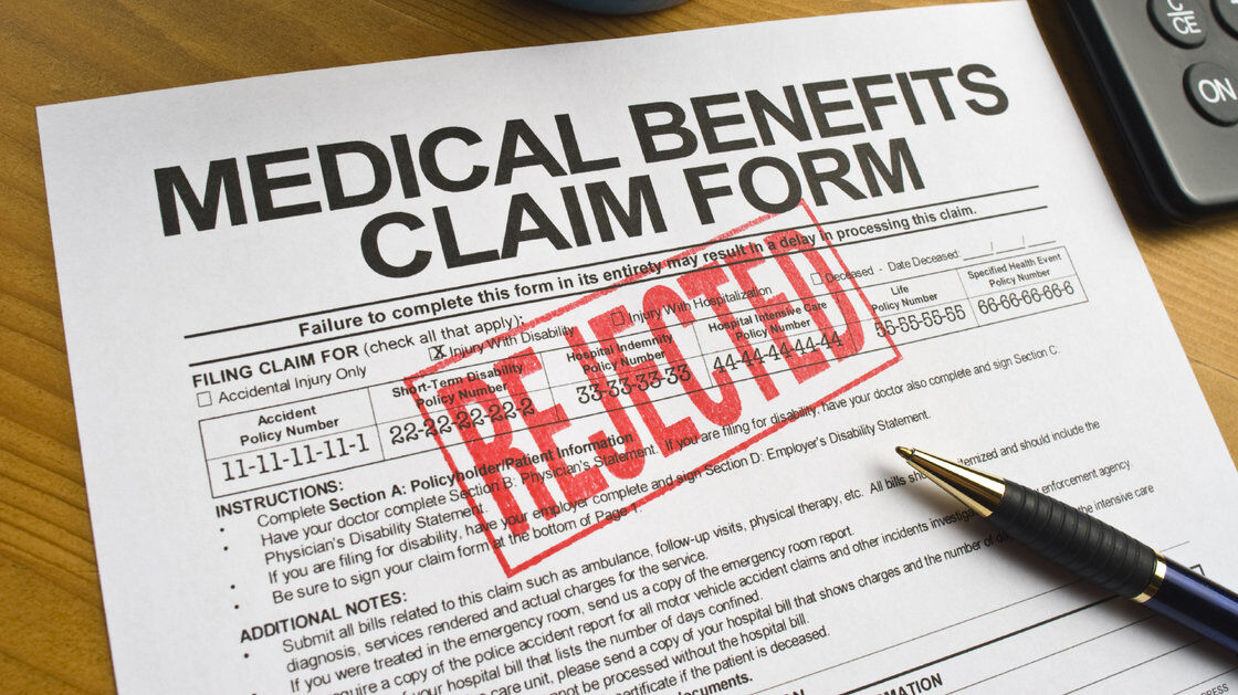 Denied insurance claim rejection medical benefits healthcare litigation