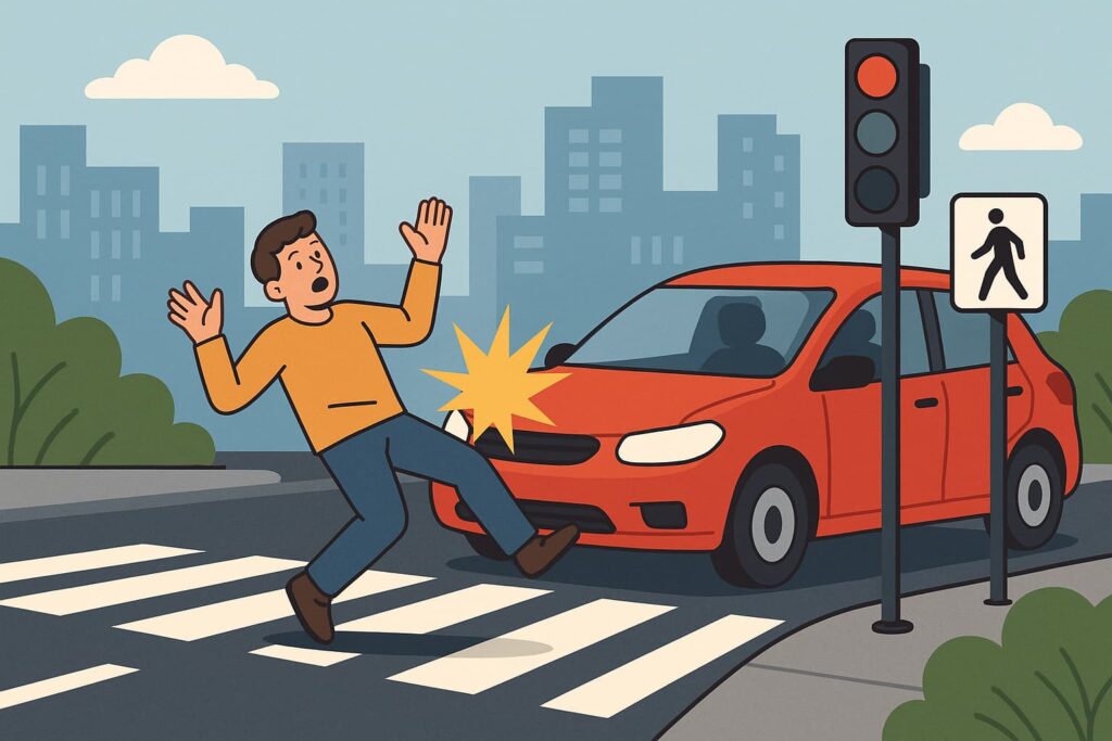Pedestrian accident crosswalk hit by car legal representation injury lawyer New York